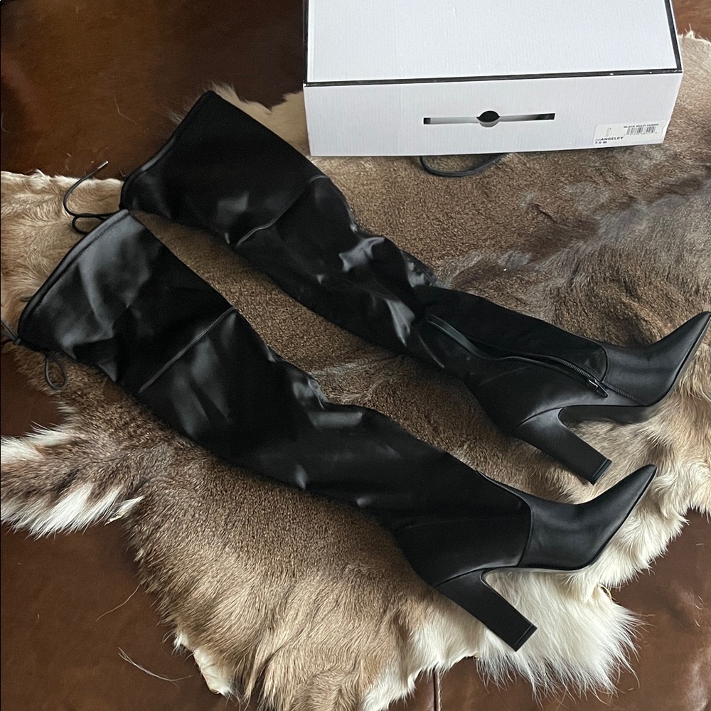 Guess “Angeley” Black Over-the-Knee Boots